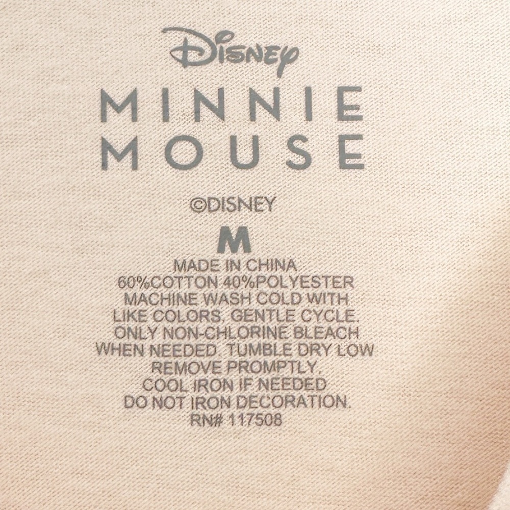 DISNEY Minnie Mouse J’Adore Short Sleeve Tee Medium - Picture 5 of 5